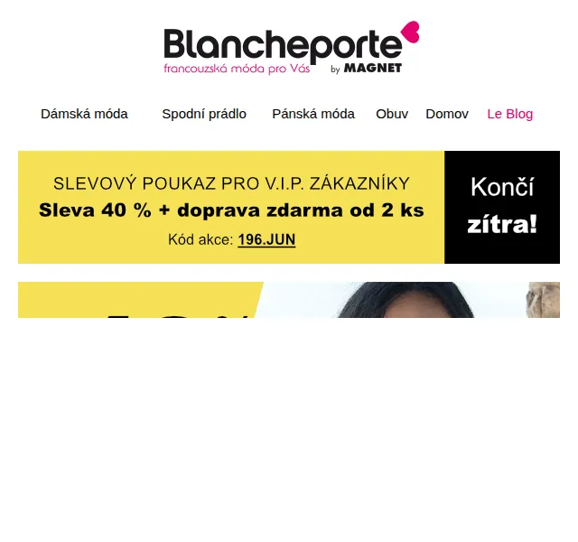 Blancheporte: V.I.P. poukaz pro váš nákup – červenec 2026 | Nuslet.cz