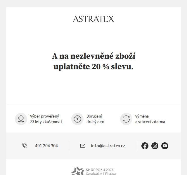 Astratex.cz: 50% slevy na spodní prádlo – červen 2026 | Nuslet.cz