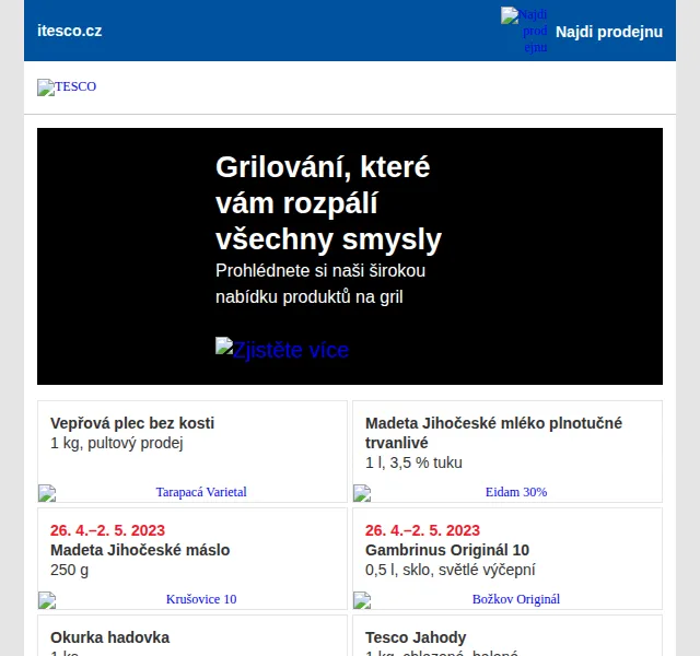 Tesco: Grilování s Clubcard cenami – červen 2026 | Nuslet.cz