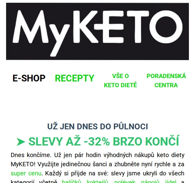 MyKETO: slevy až 32 % – červen 2026 | Nuslet.cz