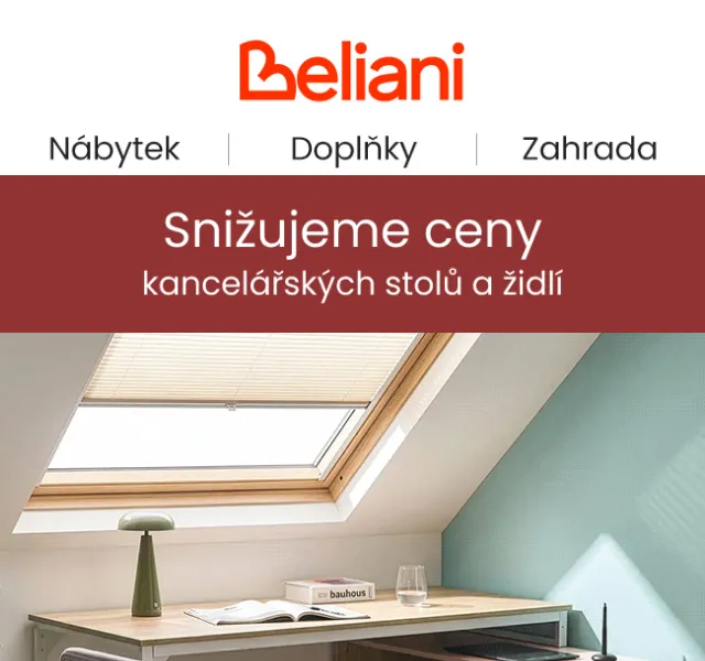 Beliani.cz: Kancelářský nábytek až -50 % – červen 2026
