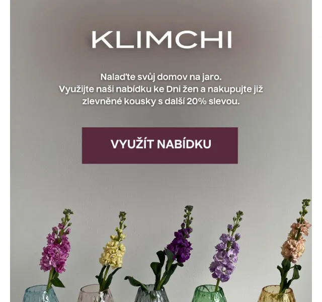 KLIMCHI: 35% sleva na vázy Kugel Cone – červen 2026 | Nuslet.cz