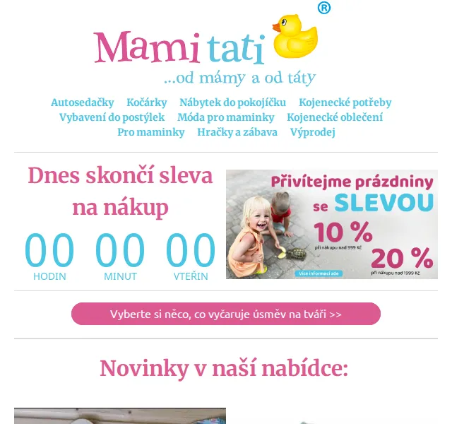 Mamitati.cz: Dětské zboží plameňáci a limitovaná nabídka – červen 2026 | Nuslet.cz