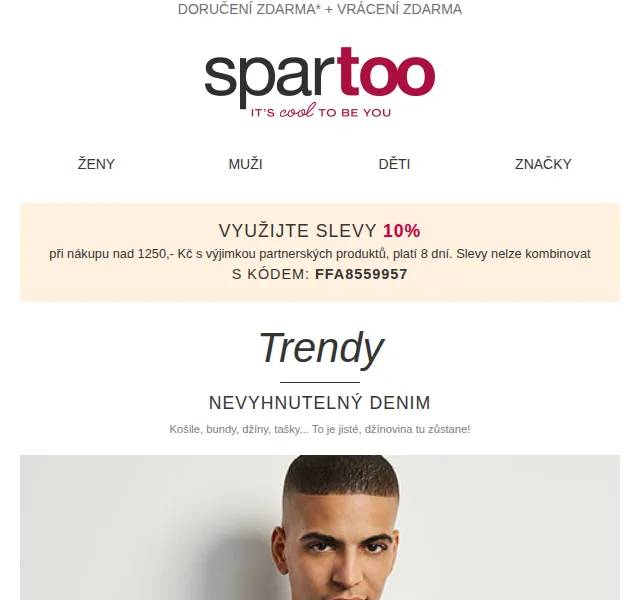 Spartoo: Sleva 10 % na denim – červen 2026 | Nuslet.cz