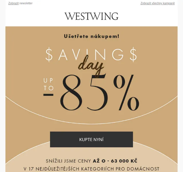 Westwing: Velký den šetření – 17 kampaní se slevami – červen 2026 | Nuslet.cz