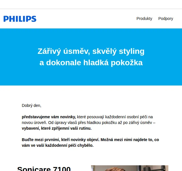 Philips: Novinky osobní péče – Sonicare 7100, fén 8000 – červen 2026 | Nuslet.cz