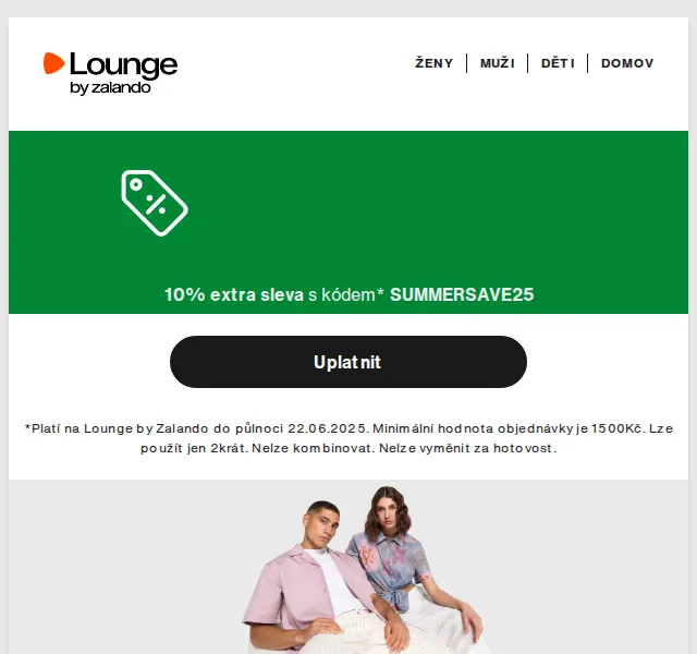 Lounge by Zalando: až 75 % sleva na Replay, Pinko, Hollister – duben 2026