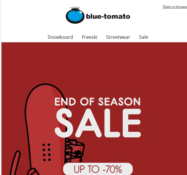 BLUE TOMATO: End of Season Sale až 70 % – červen 2026 | Nuslet.cz