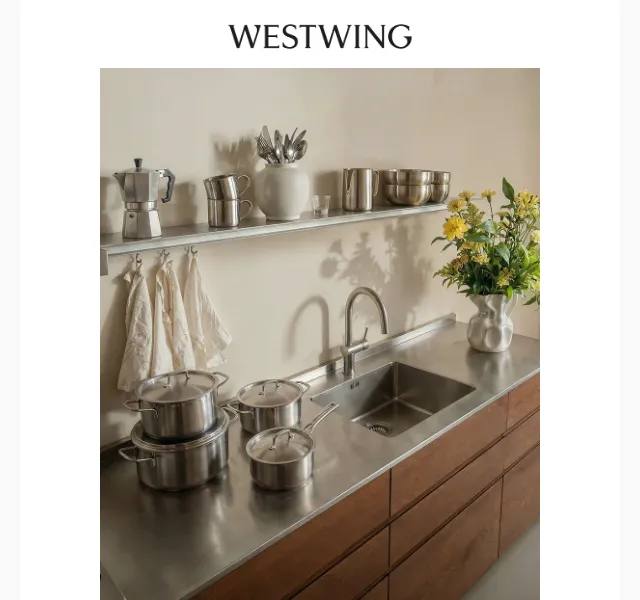 Westwing: Nerezová ocel, Zone Denmark a design – Duben 2026