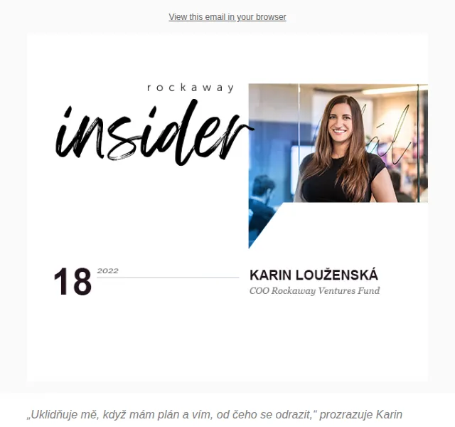 Rockaway Insider: Karin Louženská – empatie a pozitivní přístup – červen 2026 | Nuslet.cz