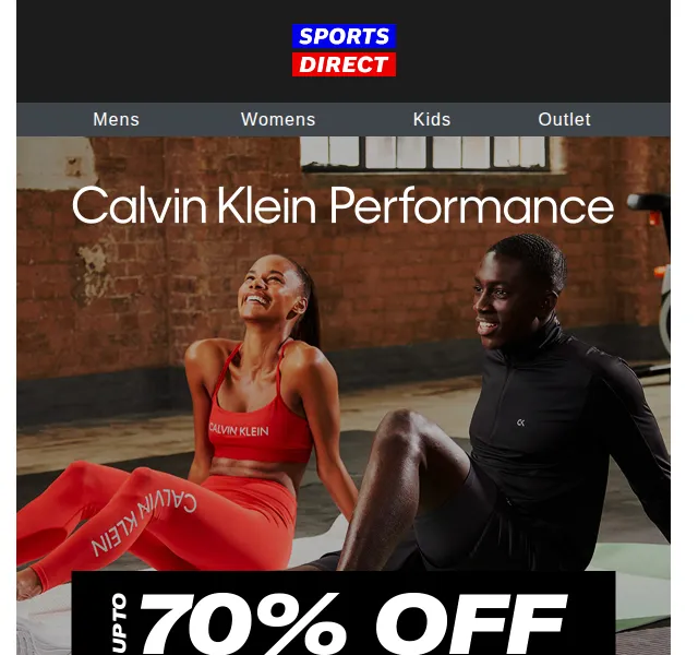 Sportsdirect.com: Calvin Klein Performance až 70 % sleva – červen 2026 | Nuslet.cz