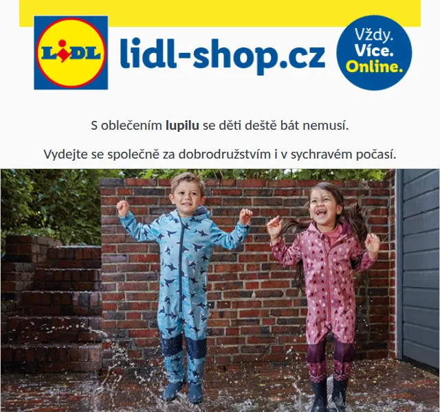 Lidl: Dětské softshellové overaly a holínky – červen 2026 | Nuslet.cz