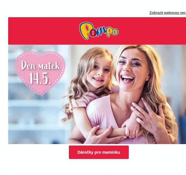 Pompo: Dárečky pro maminku se slevou až 34 % – červen 2026 | Nuslet.cz