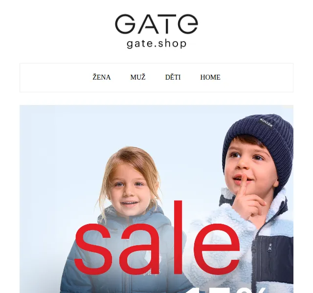 Gate.shop: -15% na dětské oblečení – červen 2026 | Nuslet.cz