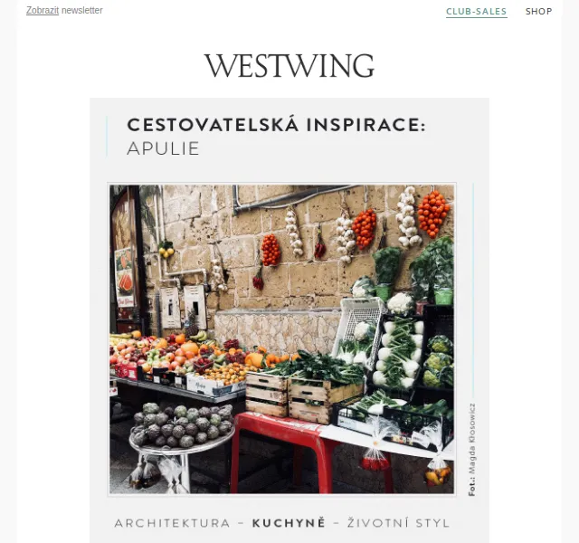 Westwing: Inspirace z Apulie – nová kolekce červen 2026 | Nuslet.cz