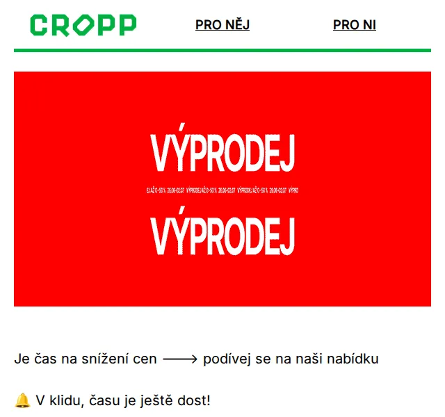 Cropp: Velký výprodej až -50 % – červen 2026 | Nuslet.cz
