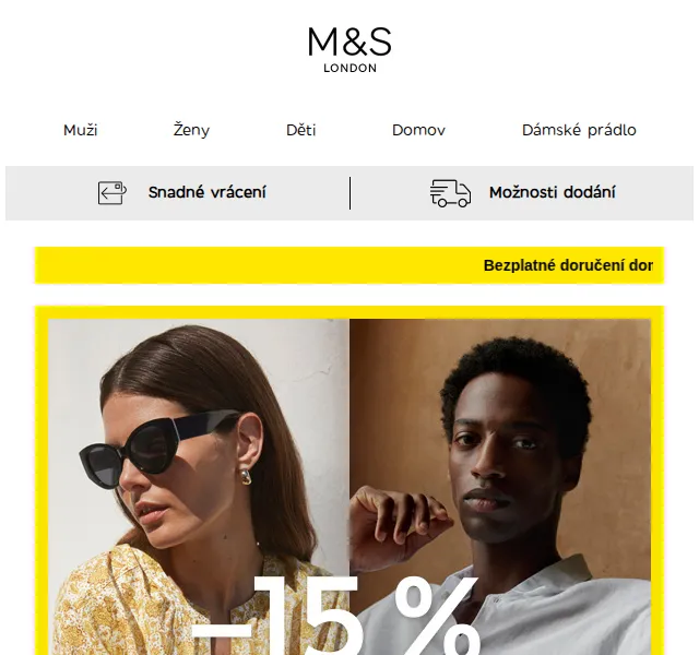 Marks and Spencer: 15% SLEVY – červen 2026 | Nuslet.cz