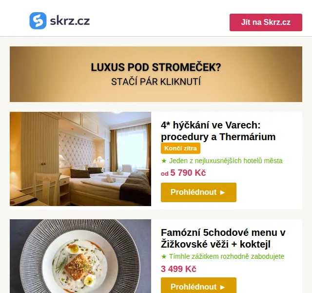 Vánoce na Skrz: luxusní zážitky s dárky od 670 Kč – červen 2026 | Nuslet.cz