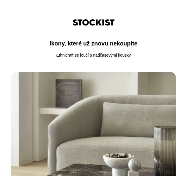 Stockist: Ethnicraft výprodej – sleva 35 % – červen 2026 | Nuslet.cz