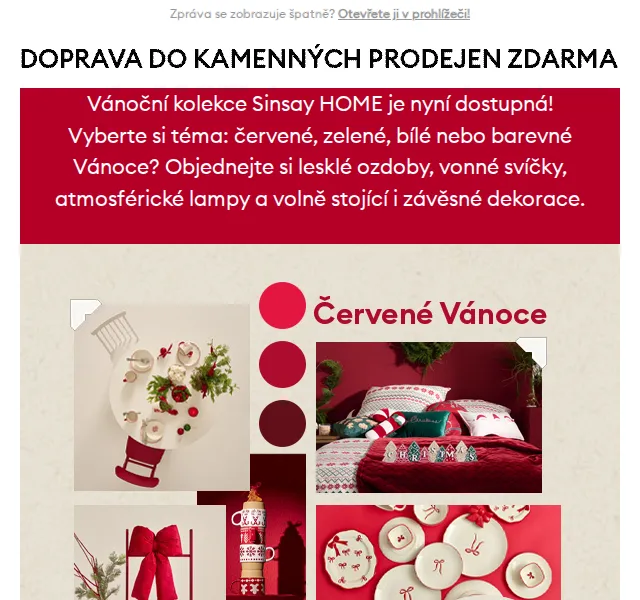 Sinsay: Vánoční ozdoby od 49 Kč – červen 2026 | Nuslet.cz