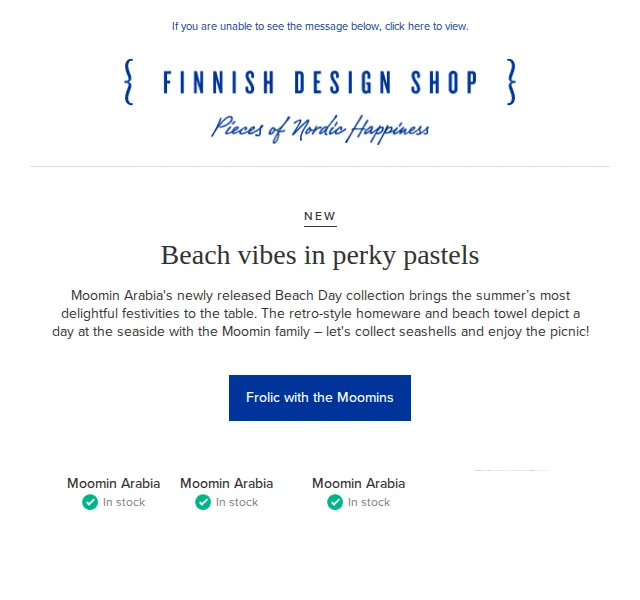Finnish Design Shop: Moomin Arabia Beach Day kolekce – červen 2026 | Nuslet.cz