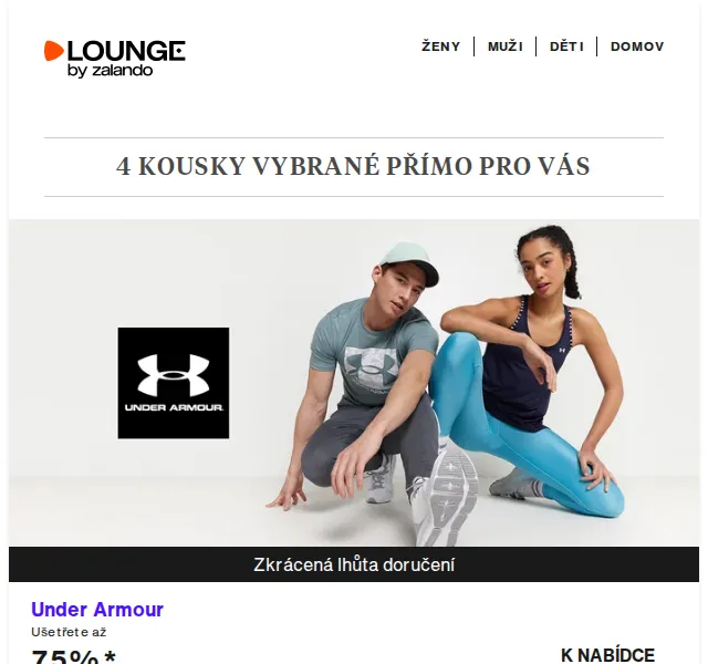 Lounge by Zalando: Under Armour, Vagabond a Rossignol se slevou až 75 % – červen 2026 | Nuslet.cz
