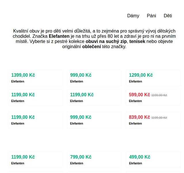 DEICHMANN: Elefanten dětská obuv od 249 Kč – červen 2026 | Nuslet.cz