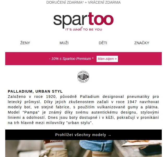 Spartoo: Doručení zdarma Palladium, Diesel, Quiksilver – červen 2026 | Nuslet.cz