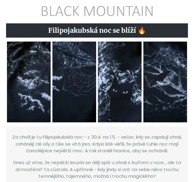 Black Mountain: Kojící šatovky & zavinovací šaty – duben 2026