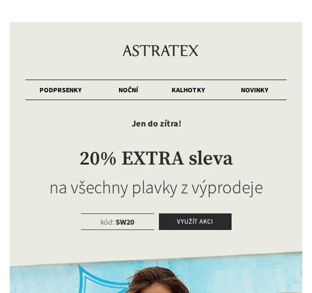 Astratex: Extra -20% na plavky z výprodeje – červen 2026 | Nuslet.cz