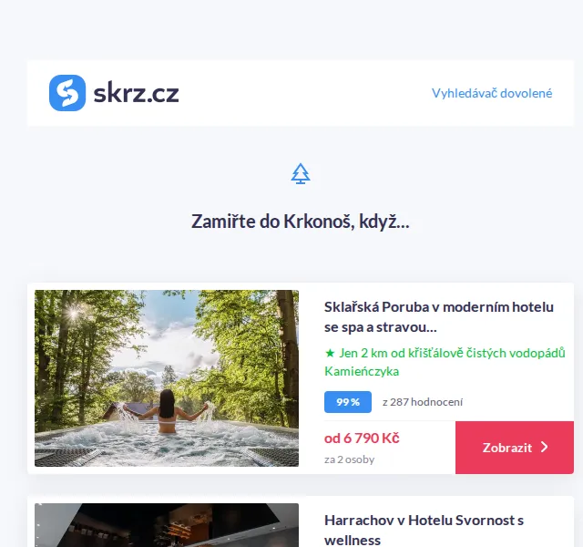 Vánoce na Skrz: Léto v Krkonoších – wellness pobyty od 1 590 Kč – červen 2026 | Nuslet.cz