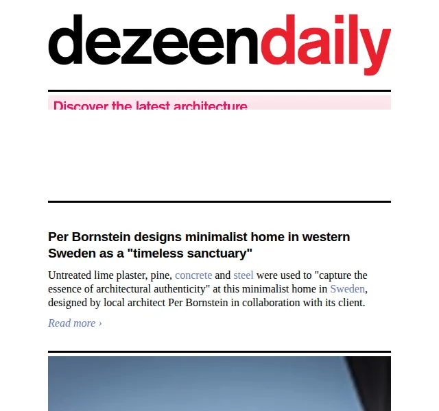 Dezeen Daily: architektura a design – červen 2026 | Nuslet.cz