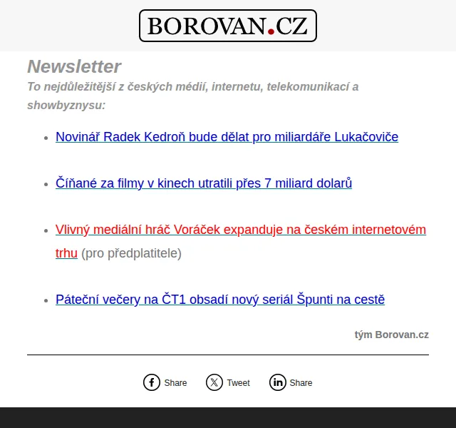 Aleš Borovan: Mediální zprávy června – červen 2026 | Nuslet.cz