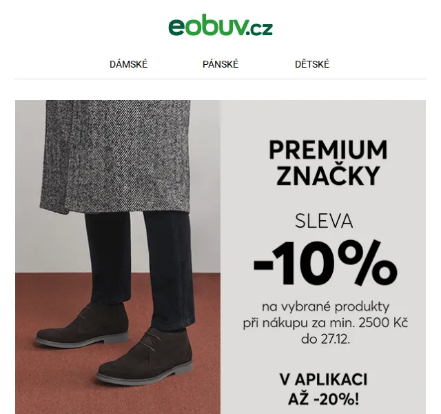 eobuv.cz: Sleva 10 % na webu nebo 20 % v aplikaci – červenec 2026 | Nuslet.cz