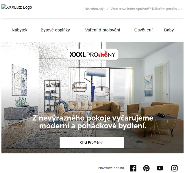 XXXLutz: Soutěž o 100 000 Kč na proměnu pokoje – červen 2026 | Nuslet.cz