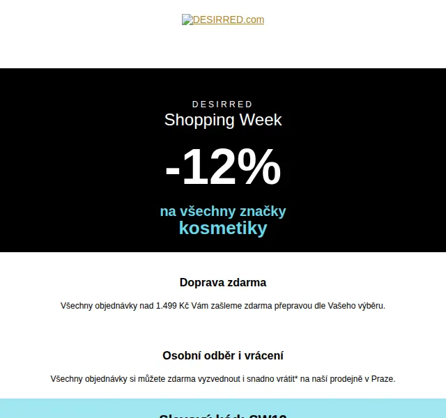 DESIRRED: -12% na všechny značky kosmetiky – červen 2022 | Nuslet.cz