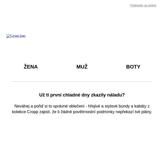 Cropp: Hřejivé bundy a kabáty – červen 2026 | Nuslet.cz