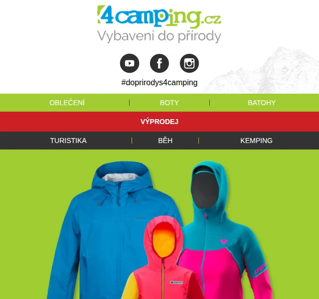 4camping: Jarní bundobraní – 570 modelů, 75% sleva – červen 2026 | Nuslet.cz