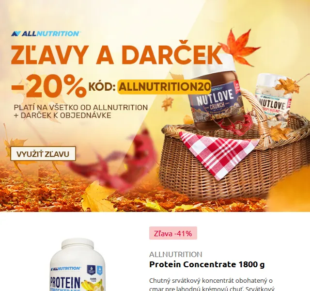 Martin z BodyWorldu: Sleva 20 % na ALLNUTRITION – červen 2026 | Nuslet.cz