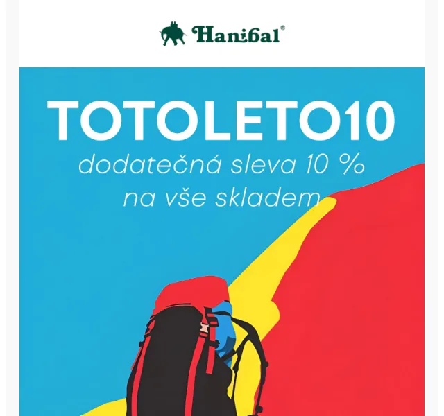 Hanibal.cz: dodatečných -10 % na vše skladem – srpen 2025 | Nuslet.cz