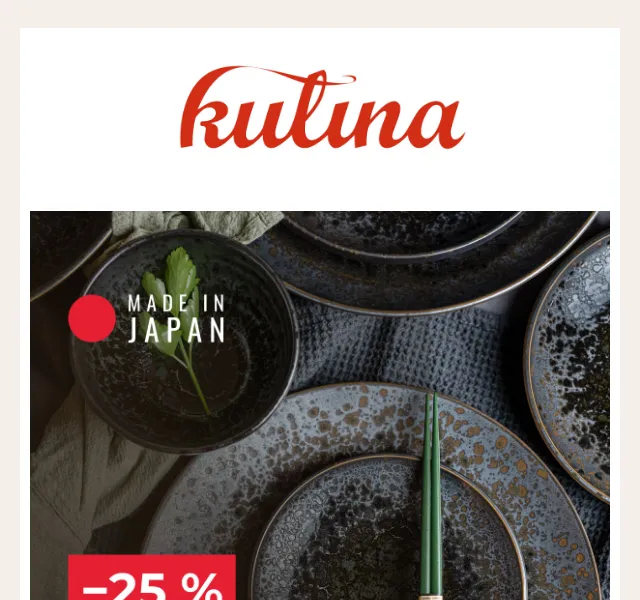 KULINA.cz: Sleva 25% na japonskou keramiku Made in Japan – červen 2026 | Nuslet.cz