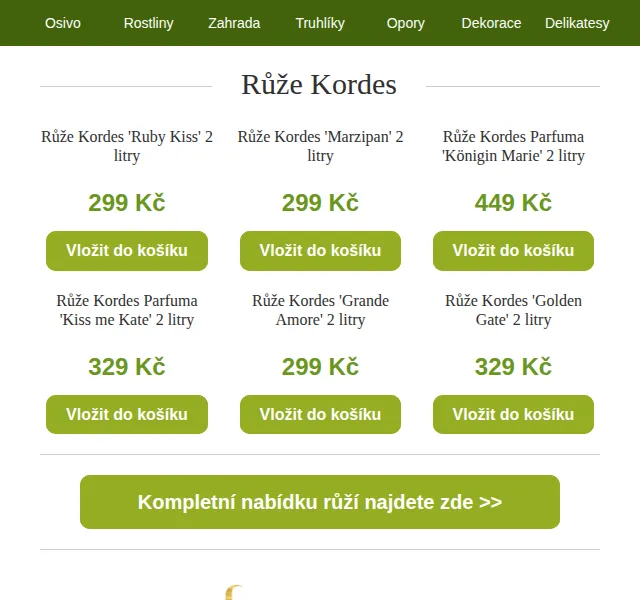 Truhlíkov: Růže Kordes od 299 Kč – červen 2026 | Nuslet.cz