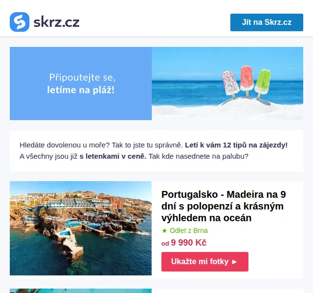 Vánoce na Skrz: zájezdy k moři od 7 990 Kč – červen 2026 | Nuslet.cz