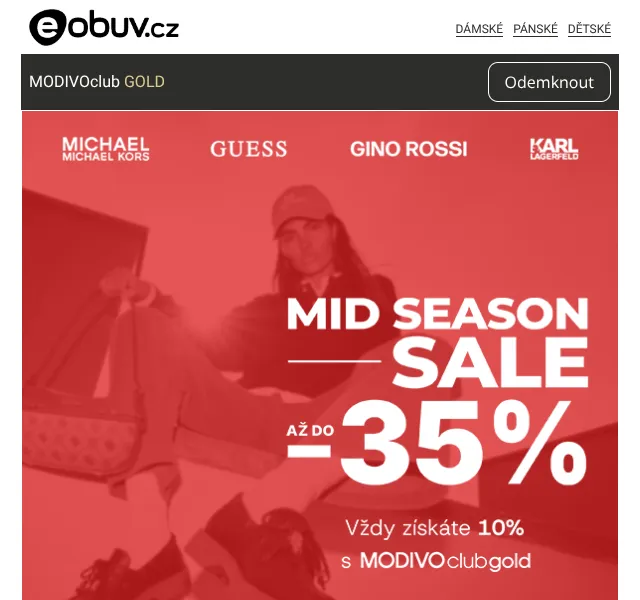 eobuv.cz: Mid Season Sale slevy až -35 % – září 2026