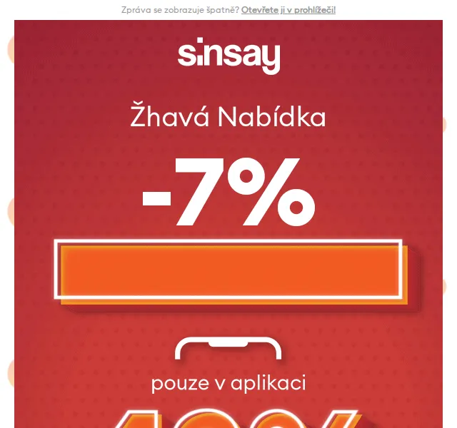 Sinsay: -12 % na vše v aplikaci – červen 2026 | Nuslet.cz
