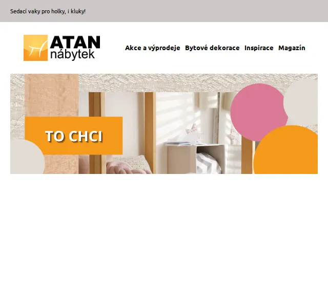 ATAN nábytek: Sedací vaky od 1 131 Kč – červen 2026 | Nuslet.cz