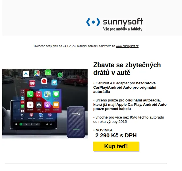 Sunnysoft: Masér na cesty, Gyroball i Carlinkit – červen 2026 | Nuslet.cz