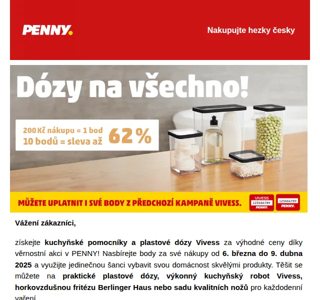 Penny: Věrnostní akce Vivess – sleva až 60 % – červen 2026 | Nuslet.cz