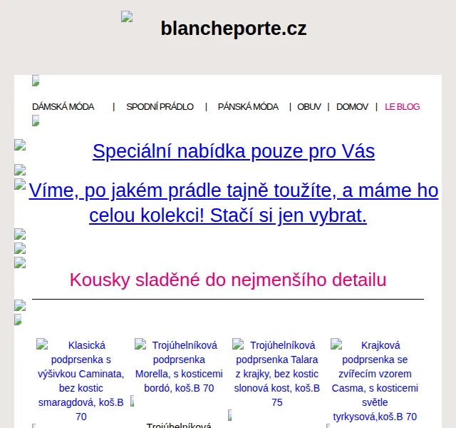 Blancheporte: Spodní prádlo se slevou až 70 % – červen 2026 | Nuslet.cz
