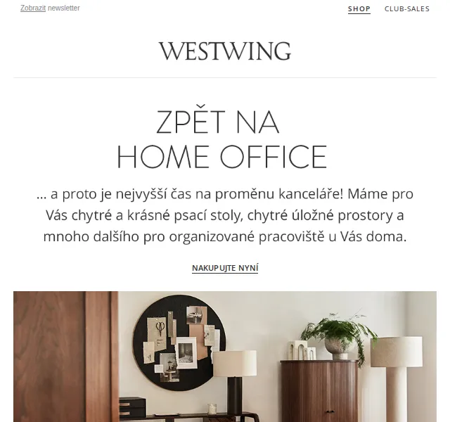 Westwing: Nábytek a doplňky do home office – červen 2026 | Nuslet.cz